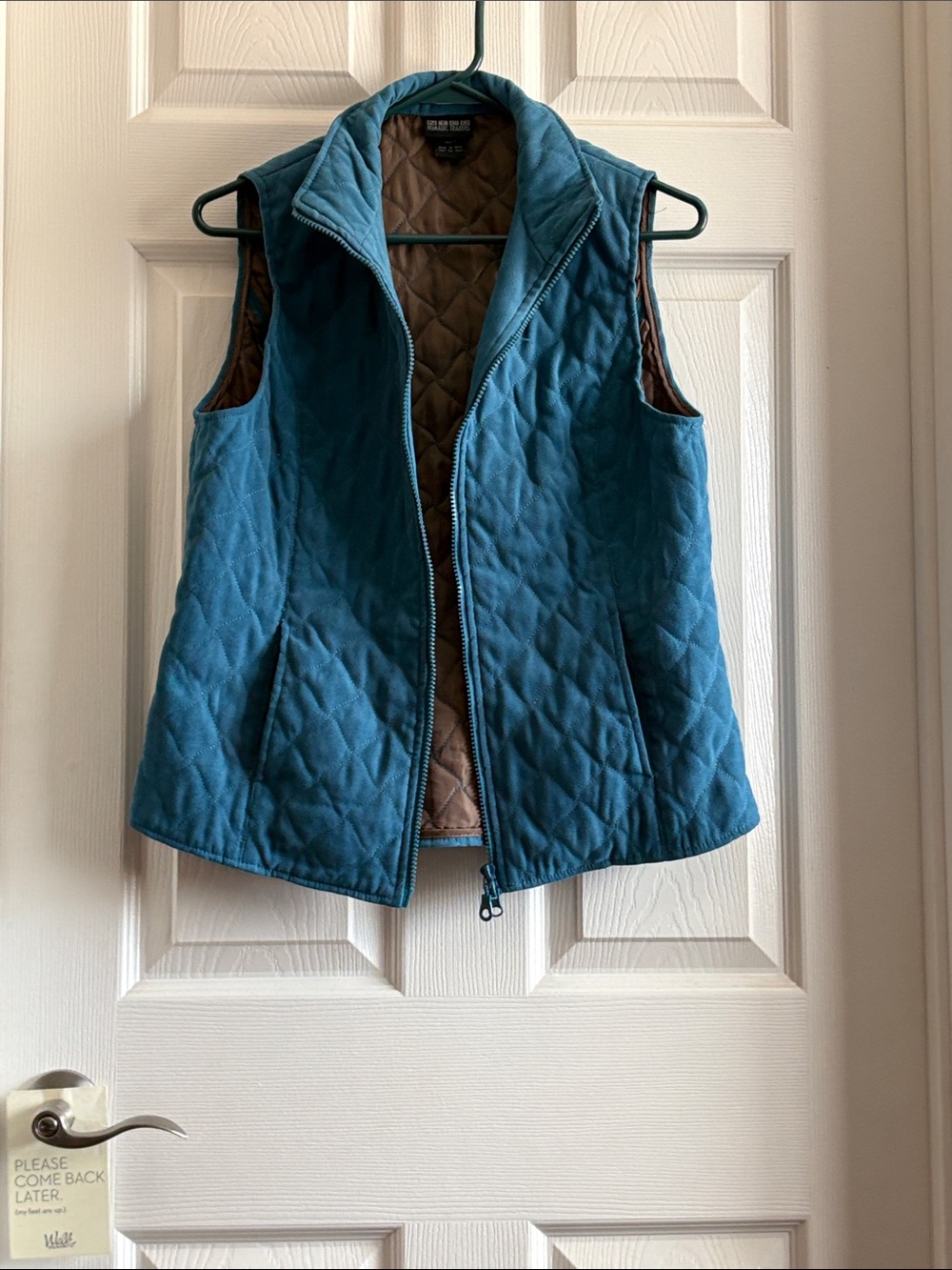 Nomadic Traders Teal Quilted Sleeveless Vest